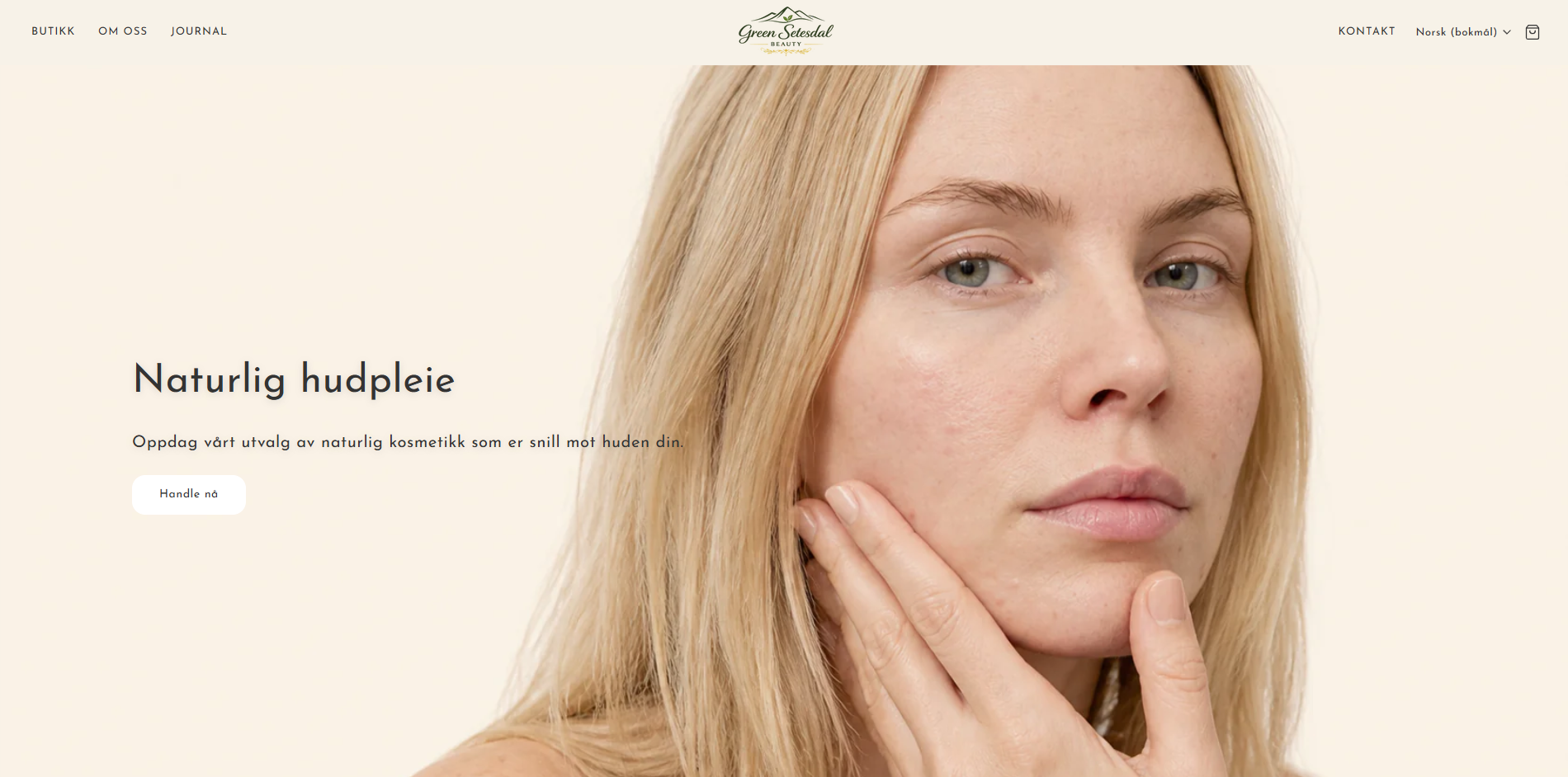 The Green Setesdal Beauty website we designed and built